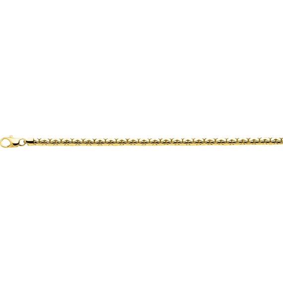 Bracelet ISOLA or jaune 750 /°° mailles haricot largeur 3.5 mm