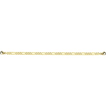 Bracelet ELVIS  or jaune 750/°°  mailles alternées 1+3 ultra- plates largeur 4 mm