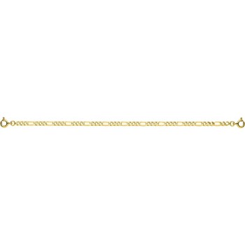 Bracelet ELVIS or jaune 750 /°° mailles alternées 1+3 largeur 3 mm