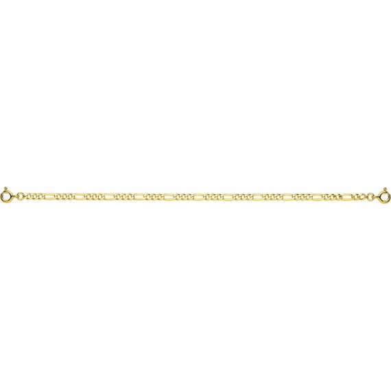 Bracelet ELVIS or jaune 750 /°° mailles alternées 1+3 largeur 3 mm