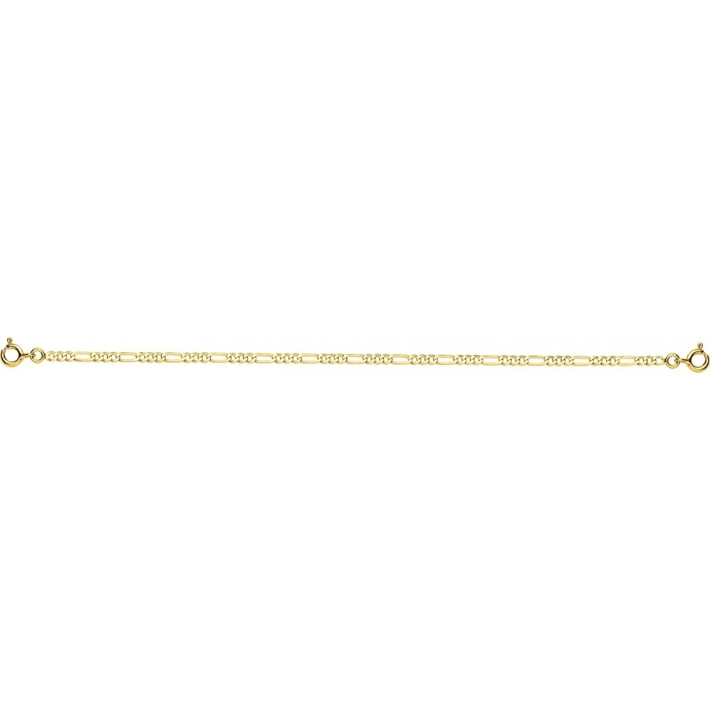 Bracelet ELVIS or jaune 750 /°° mailles alternées 1+3  largeur 2,5 mm