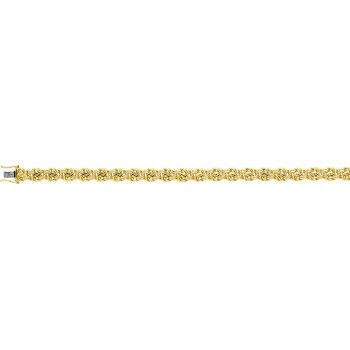 Bracelet QUEEN or jaune 750 /°° mailles royales  largeur 7 mm