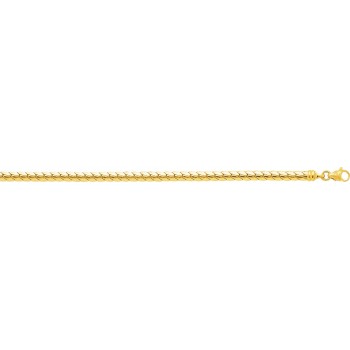 Bracelet or jaune 750 /°° mailles anglaise largeur 4 mm