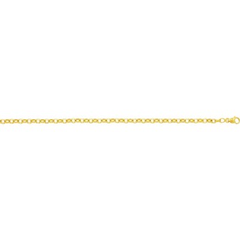Bracelet ALESSIA or jaune 750/°° mailles jaseron massives largeur 3 mm