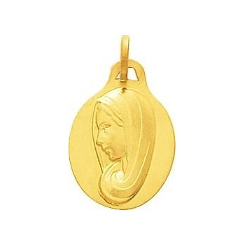 Médaille Vierge LUCIE or jaune 750 /°° dimensions 22 mm x 13 mm
