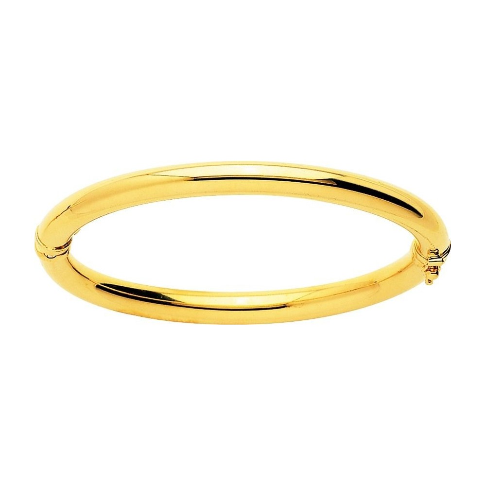 Bracelet CAMELIA  or jaune 750 /°° jonc ouvrant largeur 6 mm