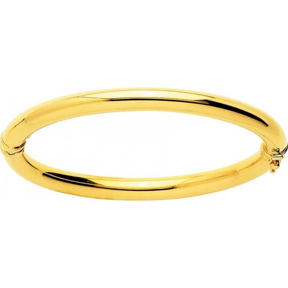 Bracelet CAMELIA  or jaune 750 /°° jonc ouvrant largeur 6 mm
