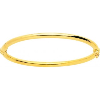 Bracelet CAMELIA  or jaune 750 /°° jonc ouvrant largeur 4 mm