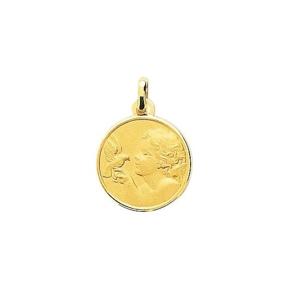 Médaille GASPARD Ange or jaune 750 /°° diamètre 16 mm