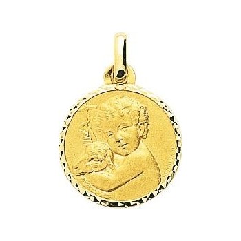 Médaille CEDRIC Ange or jaune 750 /°° diamètre 15 mm