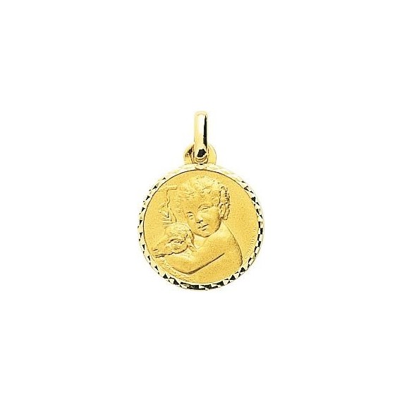 Médaille CEDRIC Ange or jaune 750 /°° diamètre 15 mm