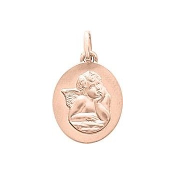 Médaille ADRIEN Ange or rose 750 /°° dimensions 18 mm x 12 mm