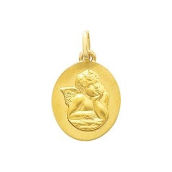 Médaille ADRIEN Ange or jaune 750 /°° dimensions 18 mm x 12 mm