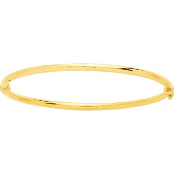 Bracelet CAMELIA  or jaune 750 /°° jonc ouvrant largeur 3 m/m