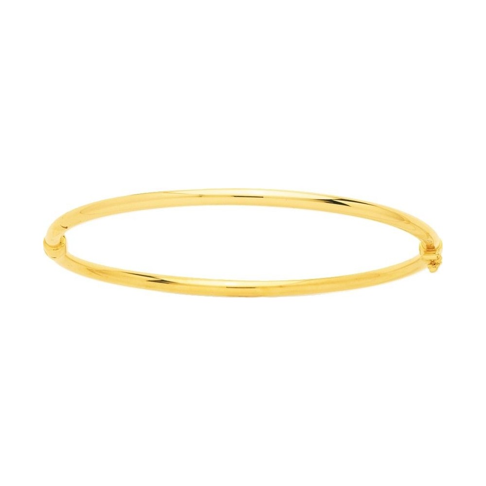 Bracelet CAMELIA  or jaune 750 /°° jonc ouvrant largeur 3 m/m