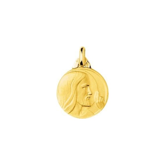 Médaille Christ CHARLES or jaune 750 /°° diamètre 15 mm
