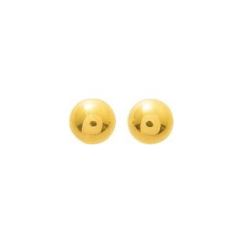 Boucles d'oreilles ANITEA  or jaune 750 /°° boules diamètre 6 mm