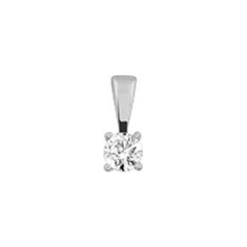 Pendentif 4 GRIFFES or gris 750 /°° diamant 0,10 carat