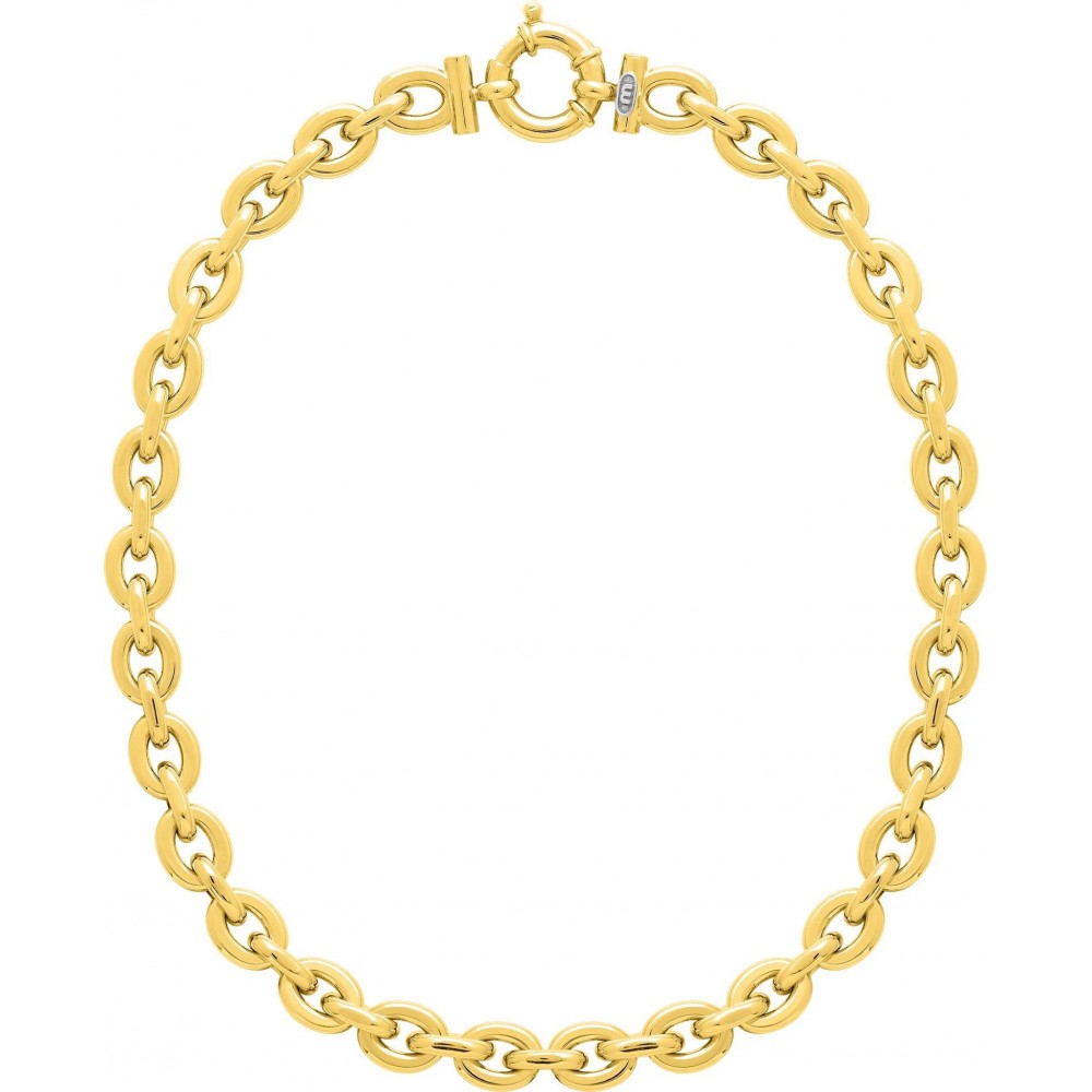 Collier ANAELLE or jaune 750 /°° mailles ovales