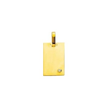 Pendentif MACAIRE or jaune 750 /°° dimensions 24 mm x 16 mm diamant 0.04 carat