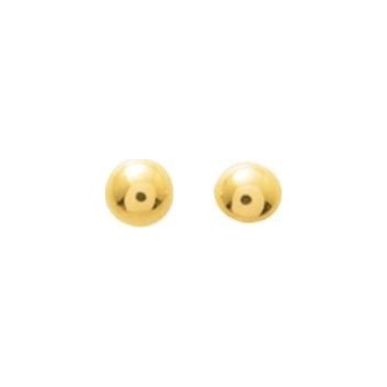 Boucles d'oreilles ANITEA  or jaune 750 /°° boules diamètre 5 mm