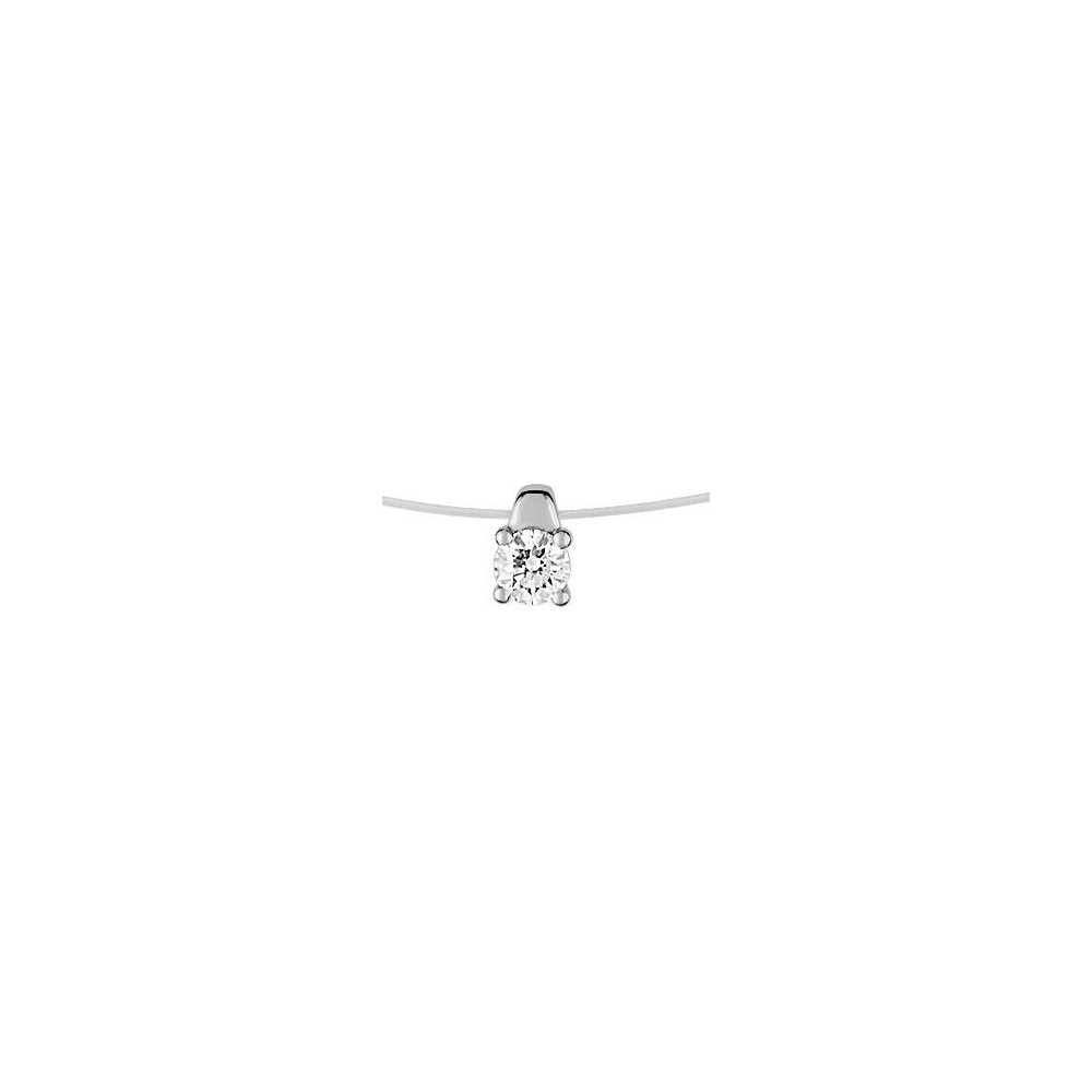 Collier FIRMAMENT nylon or blanc 750 /°° diamant 0,15 carat