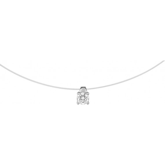 Collier FIRMAMENT nylon or blanc 750 /°°  diamant 0,20 carat