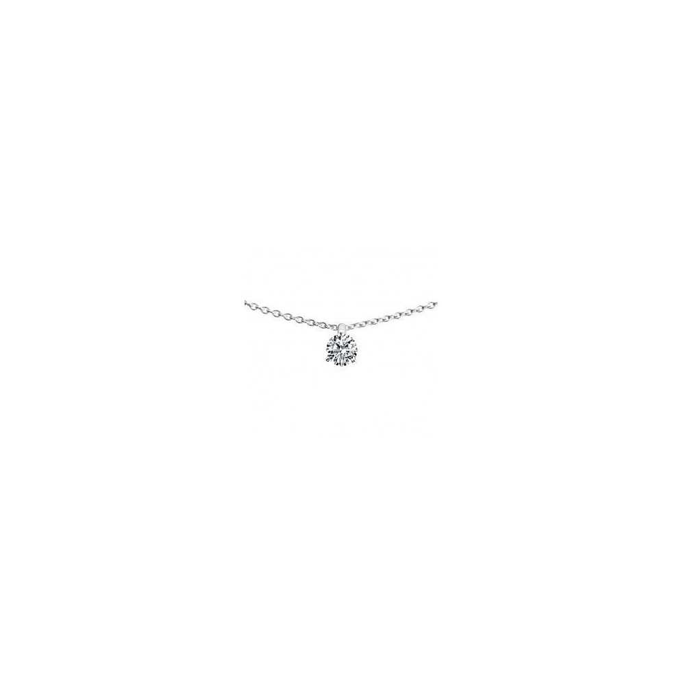 Collier VENISE or blanc 750/°°  diamant 0.10 carat