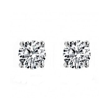 Boucles d'oreilles ELIXIR or blanc 750/°° diamants 0.50 carat