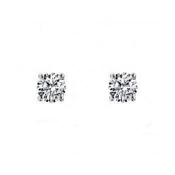 Boucles d'oreilles ELIXIR  or blanc 750/°° diamants 0,15 carat