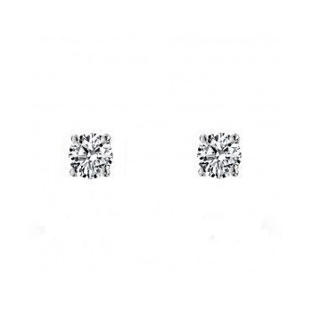 Boucles d'oreilles ELIXIR  or blanc 750/°° diamants 0,10 carat