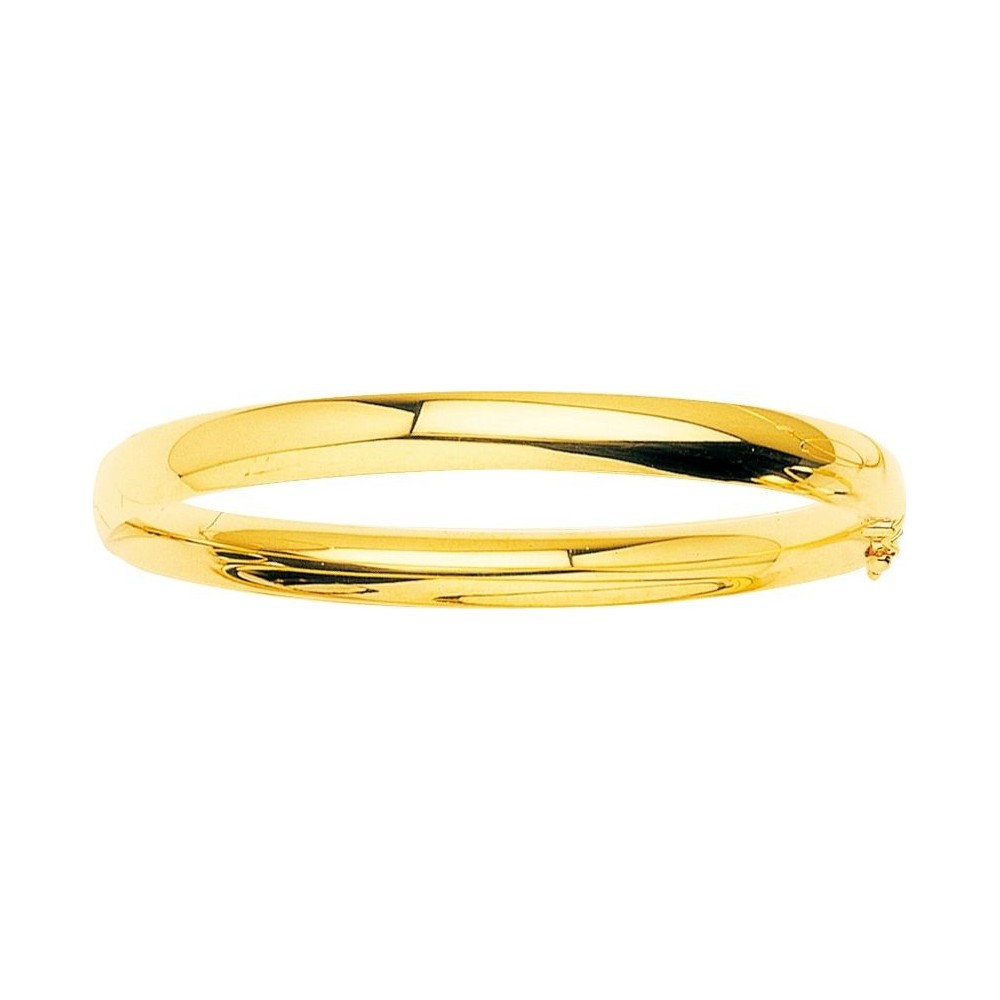 Bracelet LUCIA   or jaune 750 /°° jonc ouvrant largeur 7 mm