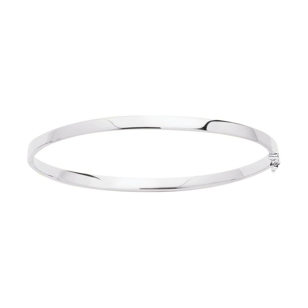 Bracelet RUBAN or blanc 750/°° ouvrant largeur 4 mm
