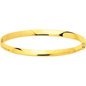 Bracelet RUBAN or jaune 750 /°° ouvrant largeur 5 mm