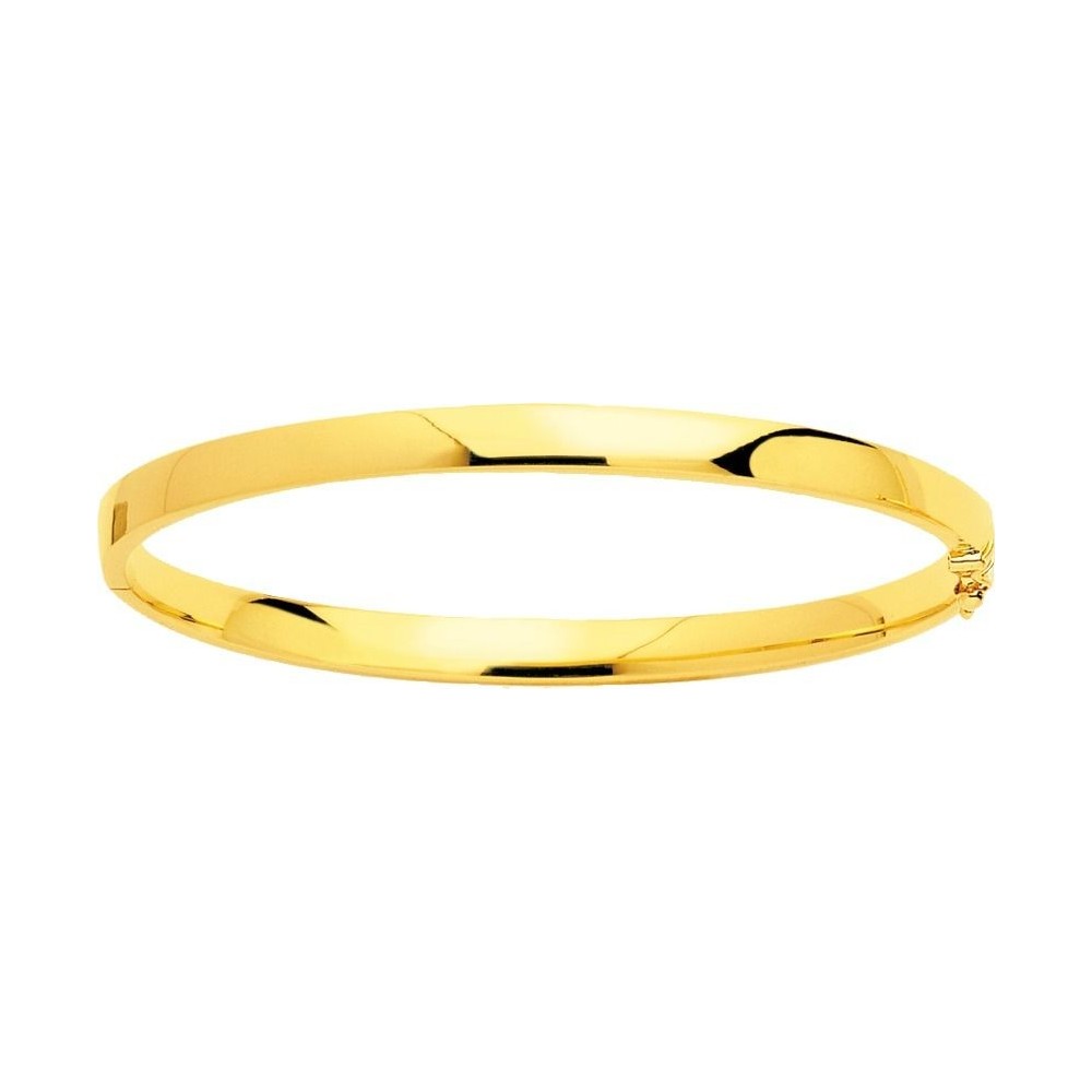 Bracelet RUBAN or jaune 750 /°° ouvrant largeur 5 mm