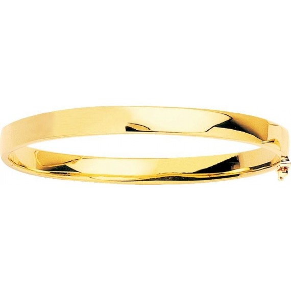 Bracelet RUBAN or jaune 750 /°° ouvrant largeur 6 mm
