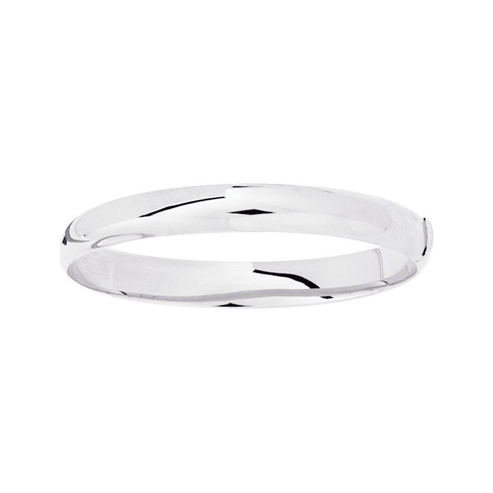 Bracelet ALLEGRIA or blanc 750 /°° jonc lisse largeur 9 mm