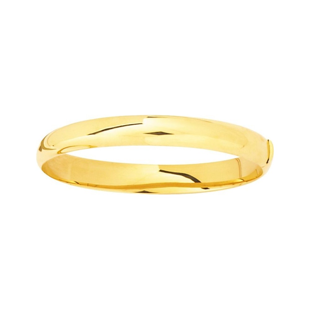 Bracelet ALLEGRIA 9J or jaune 750 /°° jonc lisse  largeur 9 mm