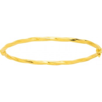 Bracelet MAEVA or jaune 750/°° jonc torsadé largeur 3 mm
