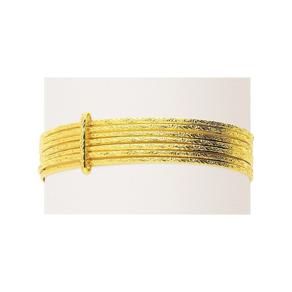 Bracelet MYRIADE or jaune 750 /°° jonc semainier