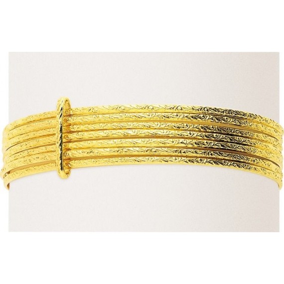 Bracelet MYRIADE or jaune 750 /°° jonc semainier