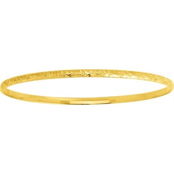 Bracelet FLETA or jaune 750 /°° jonc ciselé largeur 3.20 mm