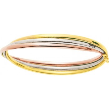Bracelet TOGETHER  or jaune or rose or blanc 750 /°° largeur 3 mm