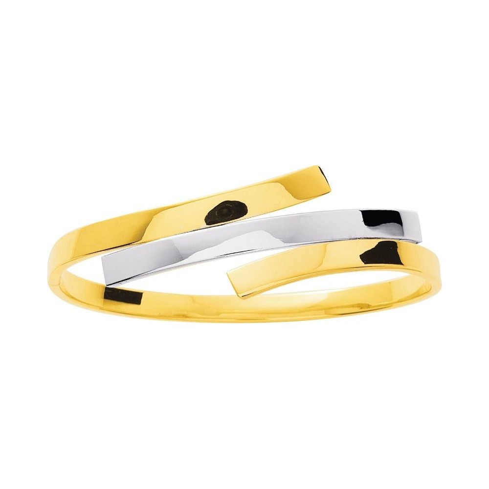 Bracelet STROMBOLI jonc or jaune or blanc 750 /°°