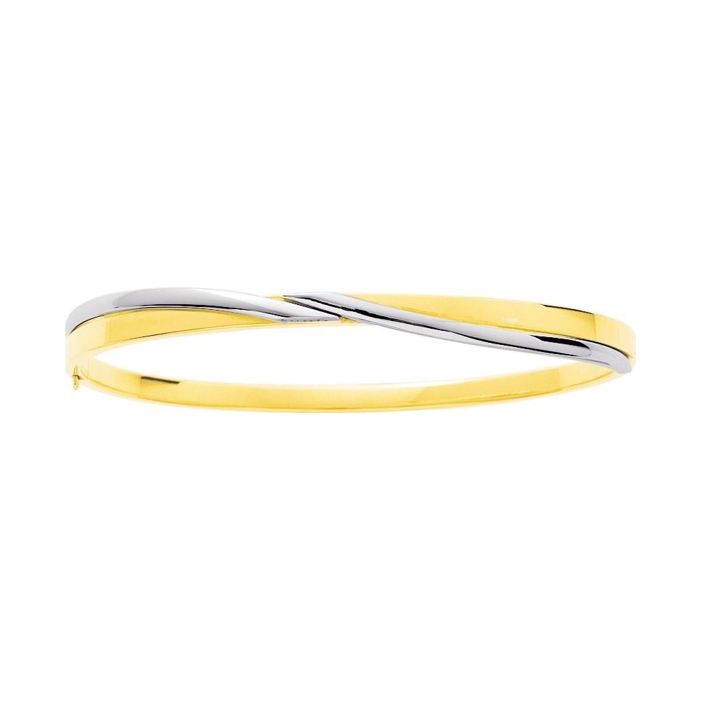 Bracelet MARIE or jaune or blanc 750/°° largeur 3 mm