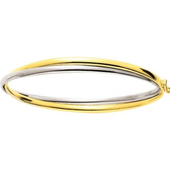 Bracelet ALICE or jaune or blanc 750 /°° jonc ouvrant