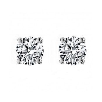 Boucles d'oreilles ELIXIR or blanc 750/°° diamants 0.60 carat