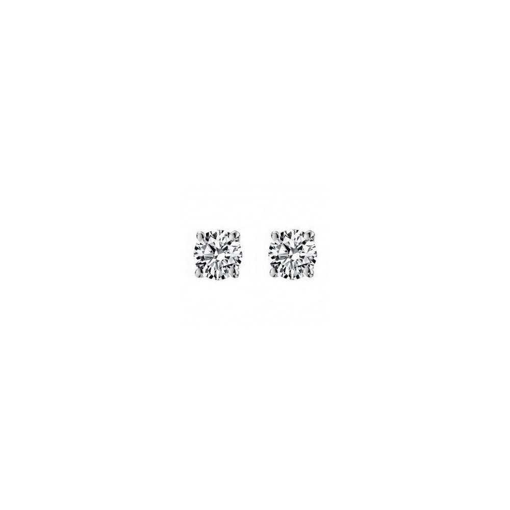 Boucles d'oreilles ELIXIR or blanc 750/°° diamants 0.60 carat