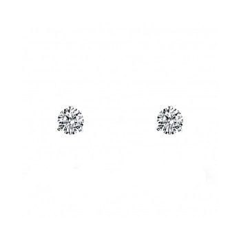 Boucles d'oreilles CELESTE  or blanc 750/°° diamants 0.10 carat
