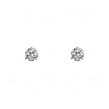 Boucles d'oreilles CELESTE or blanc 750/°° diamants 0.15 carat